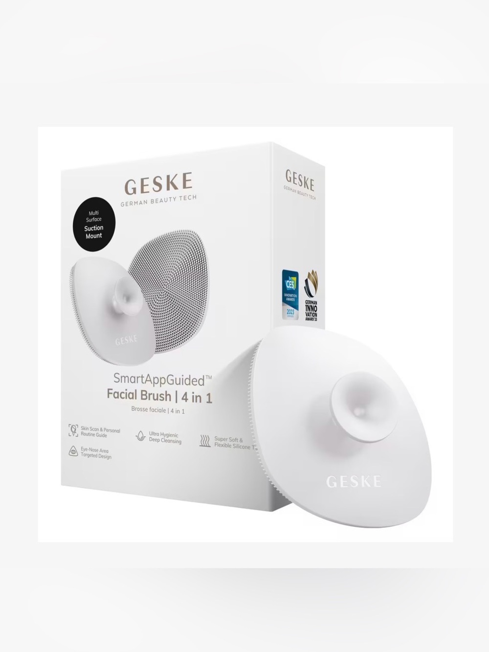 GESKE SmartAppGuided Facial Brush 4-in-1 — Starlight Pnk/Prple, NWT